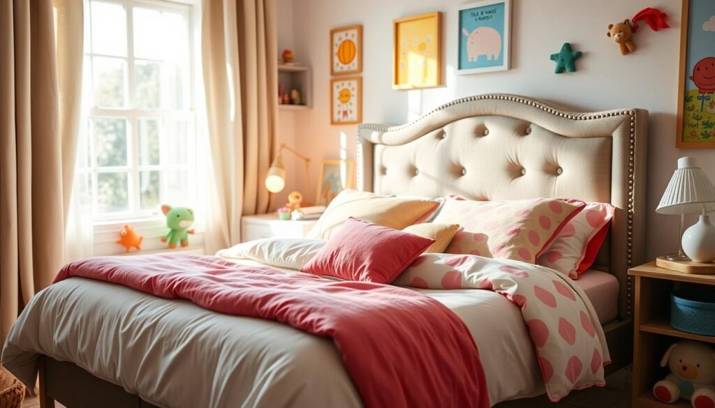 kids twin bed with headboard