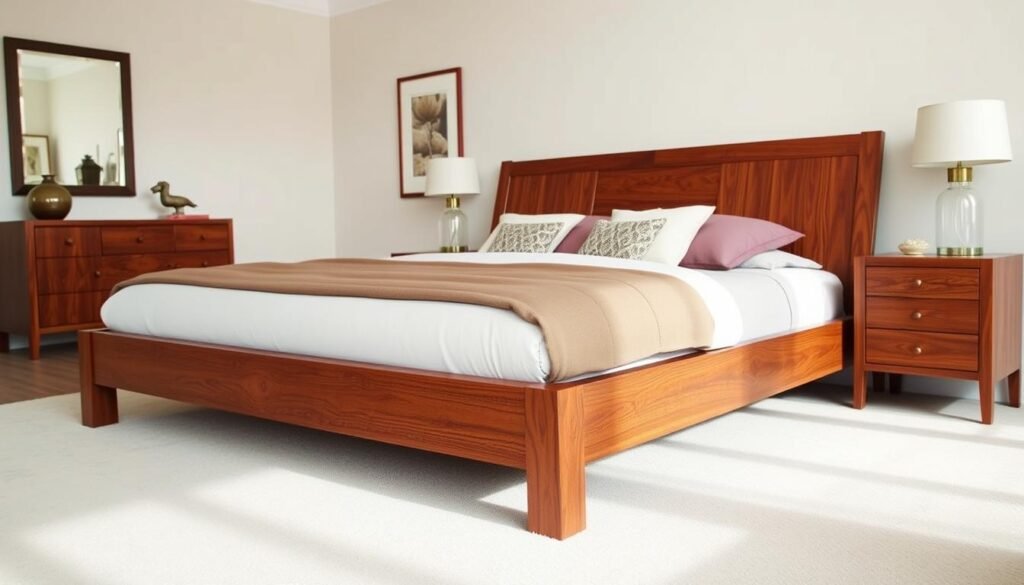 wood king bed frame